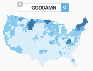 Illustration for article titled Find out Americans’ favorite swear words with this interactive map